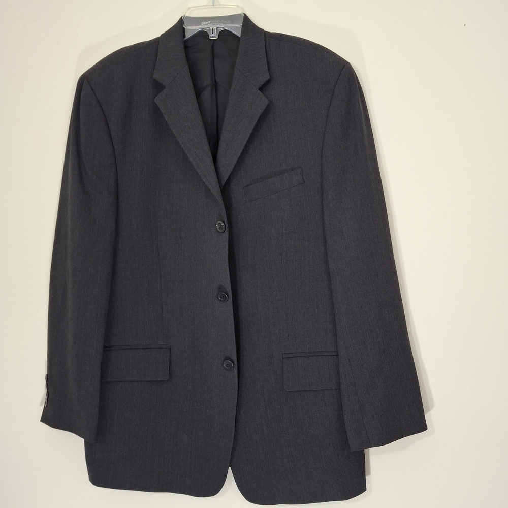 DKNY Essentials Wool Charcoal Gray Men's Sport Coat, SIZE 40R